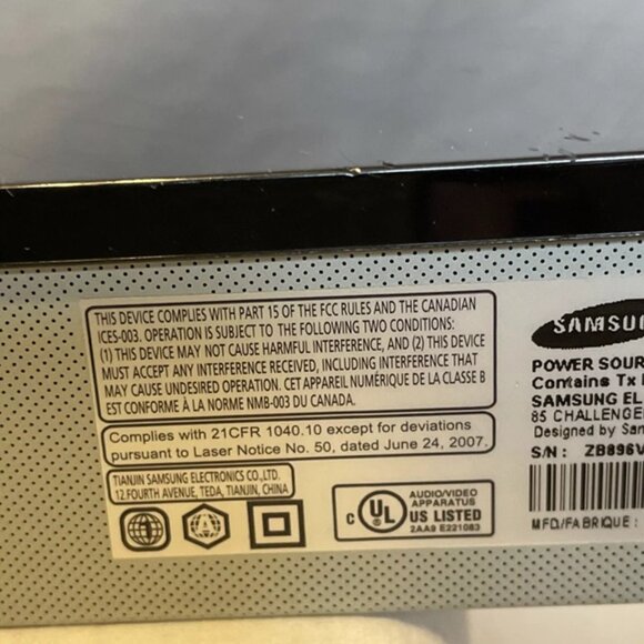 Samsung DVD BluRay Player Model BD-D5700 No Remote! DVD - Picture 14 of 14